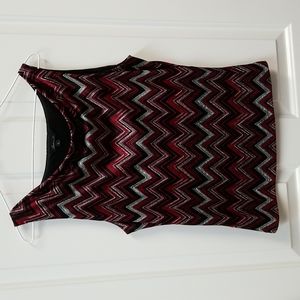 Arden B black and red tank sz L